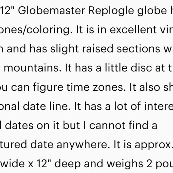 Vintage Globemaster 12 Inch Diameter Globe Replogle - Excellent Used Condition. - Picture 12 of 12